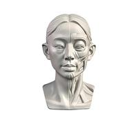 Modèles de tête de femme pour esquisse de portrait, modèles de dessin de crânes de nature morte, sculpture de tête de mannequin humaine en résine pour enseignement du dessin médical, statues en plâtre