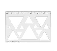 Modèles de toupie pour gabarit de toupie avec incrustations en cœur et triangle, construction en acrylique avec marquages de mesure transparents pour un travail du bois et une réparation précis (B)