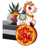Modèles en Bois | Ensemble Modèle de Montage - Décoration Cheval Balançoire en Bois,Interactif Jeu Hobby Décoration de la Maison Anniversaire Thanksgiving