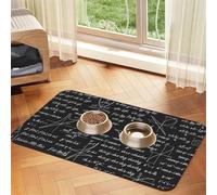 Modèles et calculs mathématiques,Tapis d'alimentation pour Animaux de Compagnie, Sets de Table en Cuir PU pour Chats et Chiens,40x60cm