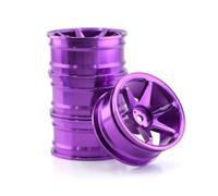 ModèLes Mise Niveau Rc pour Tamiya pour Kyosho pour HSP pour HPI pour Sakura pour Traxxas 1/10 RC Pièces Voiture Mises À Niveau 52mm Moyeux Jante Roue Métal 4 Pièces(Purple)