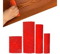 Modèles Outil de Peinture Grain Bois,Outil de Grain de Bois en Caoutchouc,Outil à Grain de Bois,Il est utilisé pour les murs de bricolage et le sol est décoré avec un grain d’imitation bois,4 pcs