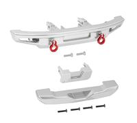 ModèLes Pare-Chocs Rc Pour Trx-4m Pour Trx4m Pour Bronco Pour Traxxas 1/18 CNC Pare Chocs Avant Arrière En Aluminium RC Chenille Voiture Apparence Mises À Niveau Pièces(Silver,1 set)