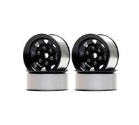 Modèles Roues RC Pour Axial Pour SCX10 90069 D90 TF2 Pour Tamiya CC01 LC70 Pour LC80 1/10 4 Pièces Alliage CNC Jantes 1,55" 46 Mm Pièces Voiture Radiocommandée(Black)