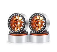 Modèles Roues RC Pour Axial Pour SCX10 Pour Tamiya CC01 1/10 Alliage D'aluminium 1,9 Pouces Largeur 25 Mm Jantes Moyeux Beadlock Pièces Mise À Niveau Voitures Radiocommandées(Orange)