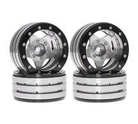 Modèles Roues RC pour Axial pour SCX10 pour TRX4 pour Redcat Tornado 1.9 ''Roues À Billes Métal Jantes Trous Tout-Terrain Chenille Alliage RC Mise Niveau(Silver)