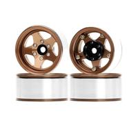 Modèles Roues RC Pour MN98 Pour Axial D90 TF2 Pour Tamiya CC01 1/10 4 Jantes Beadlock 1,55" -4,4 Mm + 2,8 Mm Déport Variable Pièces Voiture Radiocommandée(Gray)