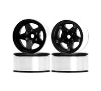 Modèles Roues RC Pour MN98 Pour Axial D90 TF2 Pour Tamiya CC01 1/10 4 Jantes Beadlock 1,55" - 4,4 Mm + 2,8 Mm Décalage Pièces Voiture RC Interchangeables(Black)