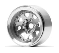 Modèles Roues RC pour Redcat VS4-10 Gen8 pour Tamiya CC01 pour SCX10 90047 TF2 D110 F350 1/10 1Pièce Décalage Négatif-10mm 1.9 "Jante Roue Beadlock Moyeu Voiture RC(Silver)