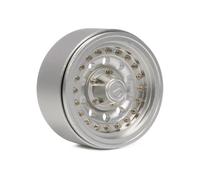Modèles Roues RC pour SCX10 RR10 pour Capra pour TRX4 pour TRX6 VS4 BRX01 pour Element pour Enduro TF2 YK6101 EX86190 1/10 Jantes Roue Beadlock RC Voiture Chenille(Silver,1PCS)