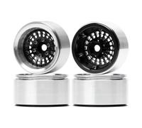 Modèles Roues RC pour Tamiya CC01 pour SCX10 TF2 D110 F350 VS4-10 pour Redcat Gen8 1/10 Alliage Négatif Offset-10mm 1.9 "Jante Roue Beadlock RC Hub Voiture(Black)