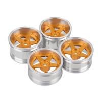 Modèles Roues RC pour Tamiya TA01 TA02W TA02 1/10 4 Pièces 52x32mm Moyeu Roue Télécommande Mises À Niveau Appropriées Accessoires(Yellow)