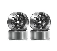 Modèles Roues RC Pour Traxxas Pour TRX4M Pour Axial Pour SCX24 Pour Bronco 1/18 4 Pièces Métal Jantes Beadlock 1 Pouce Moyeu Roue Voiture RC Crawler Pièces Détachées(Black)