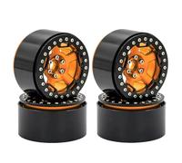 Modèles Roues RC pour Traxxas pour TRX6 pour Axial pour SCX10 RR10 pour Wraith pour Yeti 1/8 1/10 Moyeu Roue Métal 4 Pneus Pièces Conversion pour Voitures RC Crawler(Yellow)