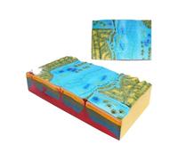 Modèles tectoniques et géomorphologiques des plaques 3D, représentation réaliste des structures des plaques, de la structure géologique et de la morphologie de surface, for l'enseignement en classe