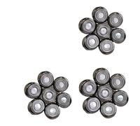 Modèles universels, Kit de têtes de rasoir de rechange lavables flottantes 7D à 7 lames for rasoirs et tondeuses électriques(3 PCS Head)