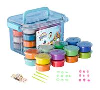 Modélisation d'argile : blocs d'argile non toxiques, composé de modélisation vibrante | 24 couleurs Sculpting Clay Set avec accessoires Crafting, kit d'activités d'argile imaginative pour