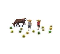 Modélisation de grappes d'herbe statique vert touffu pour construction de scène de terrain 104 pièces (2)