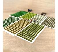 Modélisation de grappes d'herbe statique vert touffu pour construction de scène de terrain 104 pièces (4)