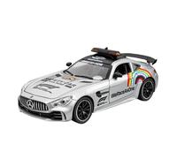 Modélisme De Véhicules à Moteur 1 24 pour Mercedes Benz GTR AMG Super Sports Car Modèle De Voiture en Métal Moulé sous Pression Son Et Lumière Voiture Voiture Miniature(Argent)