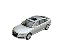 Modélisme De Véhicules à Moteur 1:64 pour A6L C6 Noir Argent Police Alliage Échelle Modèle De Voiture Petite Voiture Jouet en Métal Collection Espace Voiture Miniature(Silver)