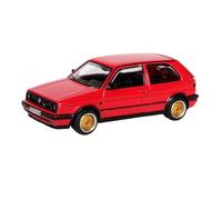 Modélisme De Véhicules à Moteur Modèle De Voiture en Alliage Décoré Rouge pour Volkswagen Golf GTI MK2 Échelle 1/64 Modèle Réaliste Portes Non Ouvertes Voiture Miniature