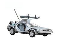 Modélisme De Véhicules à Moteur Modèle Voiture en Alliage 1 24 pour DMC-12 Delorean Retour vers Le Futur Time Machine Collection Voitures Jouets Métal Voiture Miniature(Back to The Future 1)