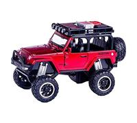 Modélisme De Véhicules à Moteur pour Jeep Wrangler Rubicon Modifié Son Et Lumière Retirer 1 32 Alliage Moulé sous Pression Modèle De Voiture en Métal Voiture Miniature(Rouge)