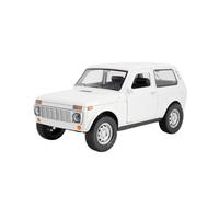 Modélisme De Véhicules à Moteur Voiture À L'échelle 1 18 pour Modèle De Voiture Tout-Terrain en Alliage LADA NIVA avec Collection De Sons Et De Lumières Voiture Miniature(White)