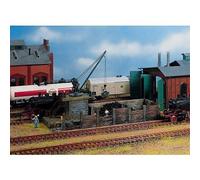 Modélisme - FALLER - Petit chargeur de charbon - Grue de chargement pivotante - Wagons à charbon