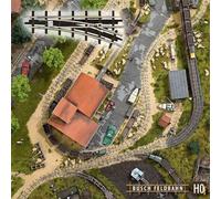 Modélisme ferroviaire - BUSCH ENVIRONNEMENT - BUE12342 - Aiguillage droit 175 mm, 22,5°