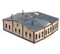 Modélisme Ferroviaire Ho : Hangar À Locomotives Avec Pièces De Commande-Faller