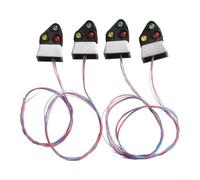 Modélisme ferroviaire Signal 3 lumières Rouge Jaune Vert 2 cm | Système à 3 lumières rouge, jaune, vert, indication claire de l'état de la piste, détails réalistes du paysage