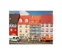 Modélisme Ho : 2 Maisons De Petite Ville Avec Échafaudage De Peinture-Faller