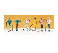 Modélisme Ho : Figurines - Skieurs De Ski De Fond-Preiser