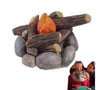 Modelo De Hoguera | Hoguera para Decoración - Decoración De Fuego De Campamento ResinFake, Artesanía Modelo De Fuego Con Llama De Escena De Hoguera De Fuego, Juguetes De Bricolaje Juguete De Simu