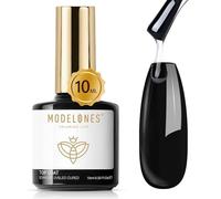 Modelones Top Coat Semi Permanent 10ML No Wipe Top Coat Vernis à ongles Gel Semi Permanent UV/LED Ultra Brillant Finish Longue Durée