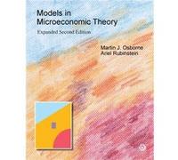 Models in Microeconomic Theory by Osborne Martin J. Paperback Book Osborne Martin J. (Auteur)