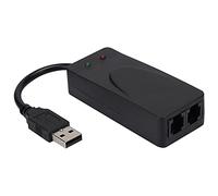 Modem Externe USB 2.0 Double Port 56K Plug and Play Protocole V.92/V.90 Numérotation Automatique Identification de L'appelant Données/Fax/Appel Vocal Interface RJ11 Prise en