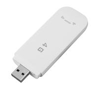 Modem WiFi USB 4G LTE, Routeur 4G Portable avec Emplacement pour Carte SIM, Point D'accès de Voyage Haute Vitesse débloqué, Dongle 4G Prenant en Charge 10 Appareils (White)