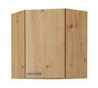 MODENA - Meuble haut d'angle - 89/89 x 31 x 71,5 cm - Chêne artisan / Noir mat