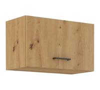 MODENA - Meuble haut hotte - 1 porte - 60 x 31 x 72 cm - Chêne artisan / Noir mat