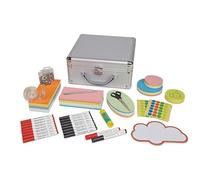 MAUL Mallette d'Animation MAULpro Compact 36 x 35 x 16, 5 cm, Mallette d'Animation en Aluminium Robuste, Mallette avec 2, 362 Pièces, Incl, Cartes d'Animation, Ciseaux, Marqueurs, Épingles, Argenté