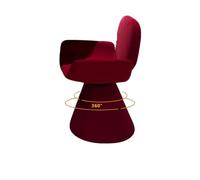 Modern 360° Swivel Vanity Chair, Stool Chairs Sturdy Base, Barrel Accent Armchair for Selection for Dressing Table/Bedroom/Living Room(B)