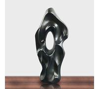 Modern Abstract Vases for Home Décor - Tall Black Floor Vase, 14.5 inches