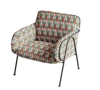 Modern Accent Chair with Arms for Living Room, Chairs with Metal Legs and Soft Padded, Sofa for Home Office,Bedroom,Dining(2)