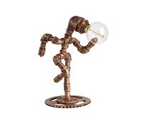 Modern American Retro Creative Desk Lamp Vintage Style Industrial Embroidery Personality Empty Water Pipe Table Lamp In Shape Of Running Man For Restaurant Bar Coffee Shop 1 Light Button Switch