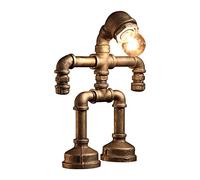 Modern American Retro Creative Desk Lamp Vintage Style Industrial Embroidery Personality Empty Water Pipe Table Lamp In Shape Of Running Man For Restaurant Bar Coffee Shop 1 Light Button Switch