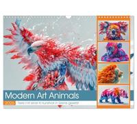 Modern Art Animals (Wandkalender 2026 DIN A3 quer), CALVENDO Monatskalender: Dieser einzigartige Kalender zeigt 12 beeindruckende Kunstwerke, die ... und zeitgenössischen Stilen darstellen.