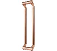 Modern Brushed Push Pull Door Handle Heavy Duty Stainless Steel Commercial Barn Handle for Kitchen/Bathroom(Rose Gold,80cm(31.5in))